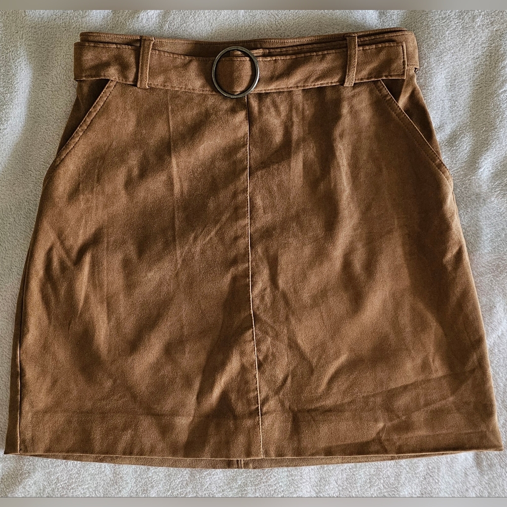 Brown Suede Skirt